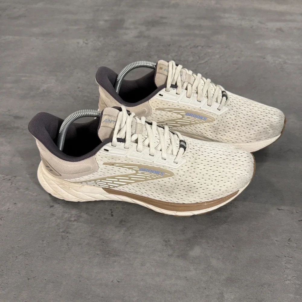 Brooks Anthem 6 Running Shoes Women 10 Tan Cream Neutral DNA 1204031B131 Sneaker